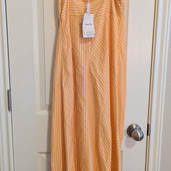 NWT MANGO Yellow Stripe A-Line Sundress from Nordstrom - Picture 7 of 7